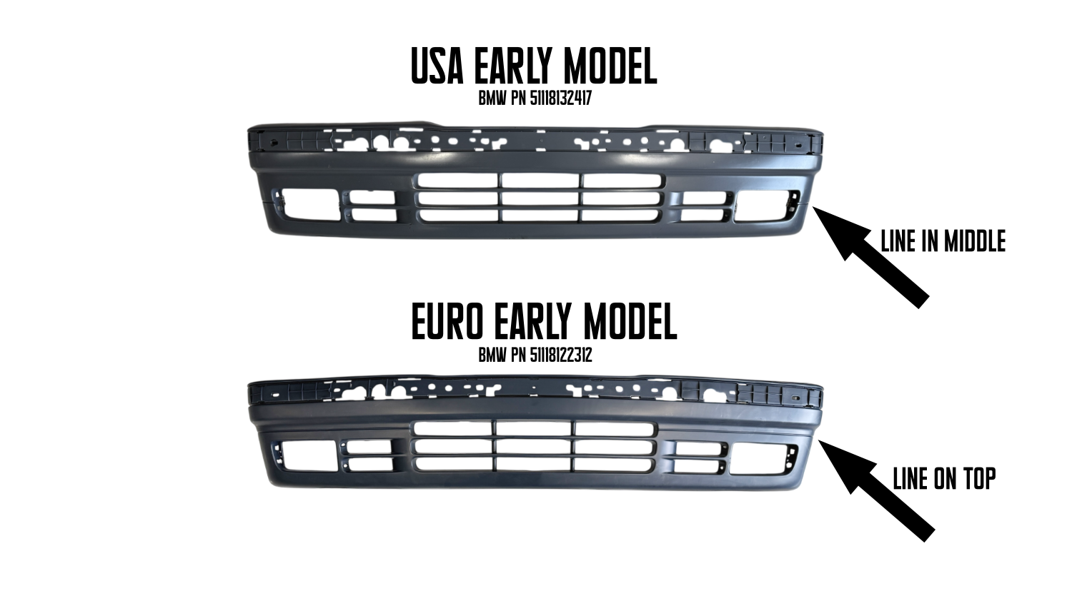 USA vs Euro E36 Bumper